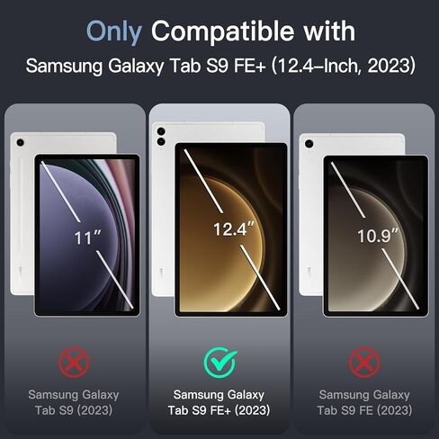 JETech Clear Case for Samsung Galaxy Tab S9 11-Inch, Anti-Yellowing Transparent Shockproof Slim Tablet Cover with Hard PC Back and Soft TPU Bumper, Support S Pen Wireless Charging (Clear) in Kuwait