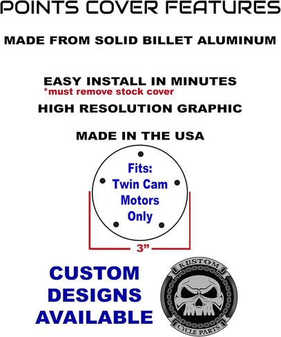 Kustom Cycle Parts ما بعد البيع نقاط CAMPER TWIN CAM/توقيت متوافق مع Harley Davidson (Twin Cam 1999 to 2017) in Saudi Arabia