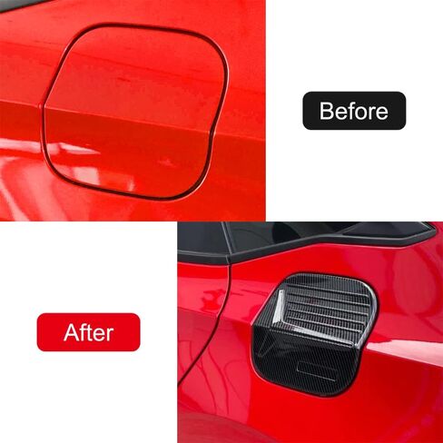 Gas Cap Sticker Abs Carbon Fiber Black Fuel Filler Tank Door Cover Compatible with Honda Civic 11th Gen 2022-2023 Fuel Tank Filler Cap Gas Tank Lid Door Cover in Saudi Arabia