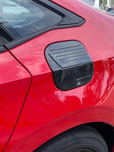 Gas Cap Sticker Abs Carbon Fiber Black Fuel Filler Tank Door Cover Compatible with Honda Civic 11th Gen 2022-2023 Fuel Tank Filler Cap Gas Tank Lid Door Cover in Saudi Arabia