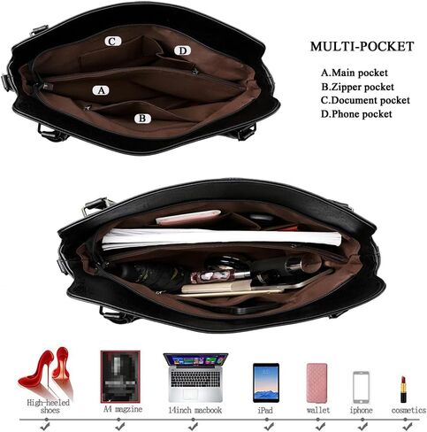 2E-Youth Proses for Women Large Tote Women Women Handbag مجموعة Faux Hobo Crossbody Bag 4pcs in Kuwait