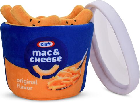 iscream Kraft Macaroni & Cheese 6.5" x 6" Pillow Set with 4 Plushie Macaroni Mini Pillows - Microwave Package in Saudi Arabia