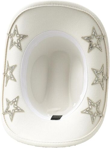 قبعة رعاة رعاة رعاة البقر الراقية للنساء قبعة رعاة البقر الغربية مع نجمة للسيدات in Kuwait