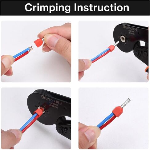 Lytool Double Wire Ferrule Kit 8-22 AWG, 750Pcs Dual Bootlace Ferrule Kit Wire Ferrules Twin Ferrules Connectors Wire Terminal Connector, Insulated Cord Pin End Terminal Great Assortment Ferrules Kit in Kuwait