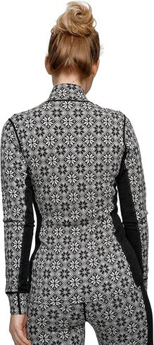 Kari Traa Rose Half Zip Women's Base Layer Top - 100% Merino Wool Fitted Long Sleeve Knit Thermal Shirt, Sage, Large in Kuwait