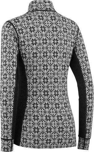 Kari Traa Rose Half Zip Women's Base Layer Top - 100% Merino Wool Fitted Long Sleeve Knit Thermal Shirt, Sage, Large in Kuwait