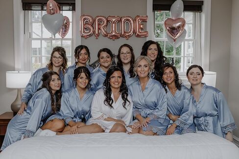 Women's Satin Kimono Robe for Bridesmaid and Bride Wedding Party Getting Ready Short Robe Bridesmaid Robes Maid of Honor Robes Personalized Robe Wedding Robe in Saudi Arabia
