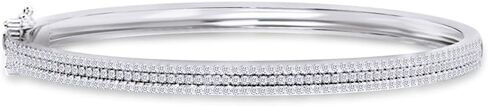 Savearth Diamonds 1 قيراط مقطوع مختبر خلق Moissanite Diamond 3 صفوف مجموعة سوار تنس سوار للنساء في 14K الذهب على الفضة الاسترليني الحجم: من 6 إلى 9 بوصات ، (Clarity VVS1 ، 1.00CTTW) in Saudi Arabia