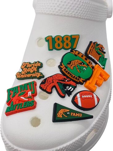 9 Pcs College FAMU University Florida Shoe Charm Bundle in Saudi Arabia