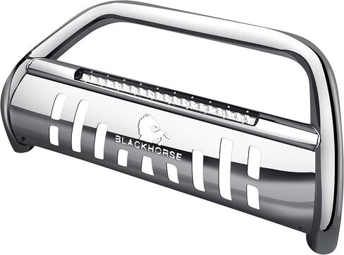 Black Horse Beacon Bul Bar Plate Skid Plate Stainless Steel متوافق مع 17-23 Ford F-250 Super Duty | 17-23 Ford F-350 Super Duty | 17-23 Ford F-450 Super Duty | 17-23 Ford F-550 Super Duty-Fof2s in Saudi Arabia