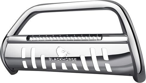 Black Horse Beacon Bul Bar Plate Skid Plate Stainless Steel متوافق مع 17-23 Ford F-250 Super Duty | 17-23 Ford F-350 Super Duty | 17-23 Ford F-450 Super Duty | 17-23 Ford F-550 Super Duty-Fof2s in Saudi Arabia