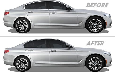 SlickMod Chrome Delete Blackout Vinyl Overlay for 2017-20 BMW 5 Series G30 Window Trim (Gloss Black) in Saudi Arabia