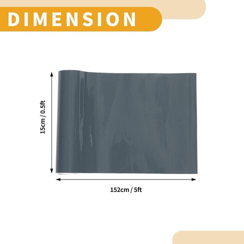 Gloss Gray Protective Car Wrap Film 152x15cm / 5ft x 0.5ft Exterior Interior Vinyl Wrap Cover 5.5mil PVC 1 Pc Universal in Saudi Arabia