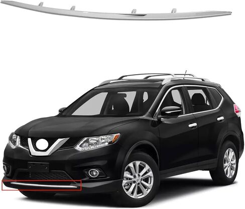 YLT AUTO Front Lower Bumper Chrome Trim Moulding Fit for 2014 2015 2016 Nissan Rogue in Saudi Arabia