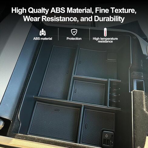 Center Console Organizer Tray for Cadillac Escalade 2015 2016 2017 2018 2019, Insert Armrest Storage Box Secondary Tray Accessories ABS Material in Saudi Arabia