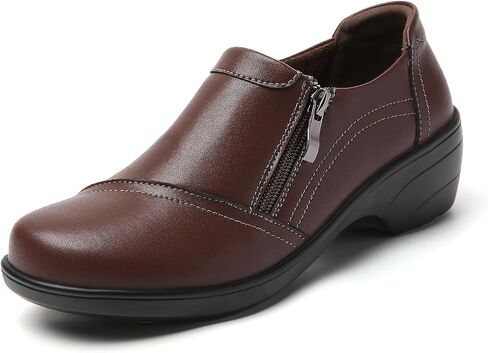 FOVSMO Loafers for Womens Comfort Dressy Slip-Ons Zipper Business Casual Office Work Shoes in Kuwait