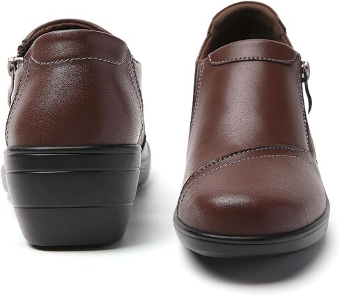 FOVSMO Loafers for Womens Comfort Dressy Slip-Ons Zipper Business Casual Office Work Shoes in Kuwait