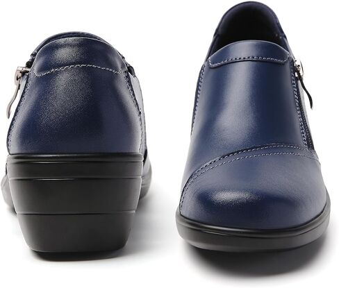 FOVSMO Loafers for Womens Comfort Dressy Slip-Ons Zipper Business Casual Office Work Shoes in Kuwait