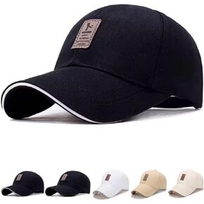 Men's Athletic Baseball Hat, Baseball Fitted Cap Classic Sport Hat Vintage Men Hat Baseball Cap Dad Hat Golf Hats for Outdoor in Kuwait