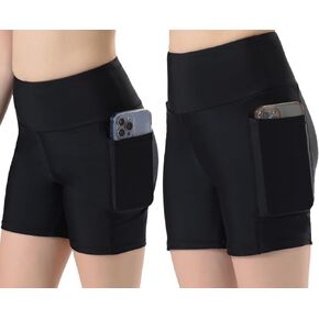 Yilisha 2 Pack Girls 4" Athletic Shorts Volleyball Bike Shorts Spandex Basketball Shorts Yoga Gymnastics Short with Pocket