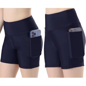 Yilisha 2 Pack Girls 4" Athletic Shorts Volleyball Bike Shorts Spandex Basketball Shorts Yoga Gymnastics Short with Pocket