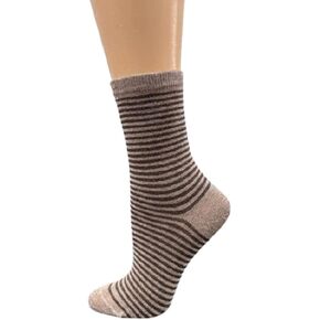 Women's Cotton Crew Socks, Striped and Pin Dot Dress Socks - Comfy Mid-Calf Casual Socks for All-Day Comfort & Elevated Style