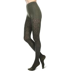 MeMoi Diamond Cut Cotton Blend Sweater Tights