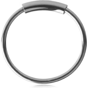 Ruifan 316L Surgical Steel Seamless Continuous Hoop Rings Nose Eyebrow Tragus Lip Ear Ring BCR 22 Gauge 8MM,10MM