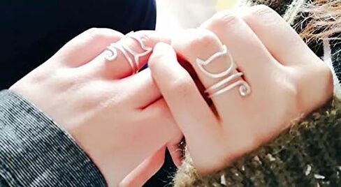 Helen de Lete Innovative Lovely Cat Kitty Sterling Silver Ring L Size in Kuwait