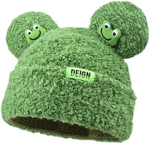 Kawaii القبعات قبعات كروشيه للنساء الضفدع قبعة خمر بيني النساء الجرونج اكسسوارات مترهل بيني للنساء الشتاء in Kuwait