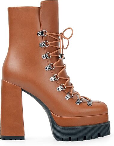 حذاء ANN CREEK نسائي ذو نعل مزدوج للكاحل مع تصميم برباط أمامي وإبزيم in Kuwait