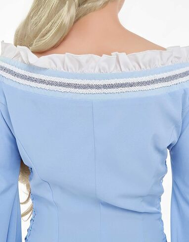 فستان نسائي من عصر النهضة زي العصور الوسطى لحفلات الزفاف فستان مصنوع يدويًا مع أكمام بوق in Kuwait