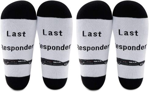G2TUP 2 Pairs Mortician Last Socks Funny Dark Humor Gift Idea Funeral Director Gifts in Saudi Arabia