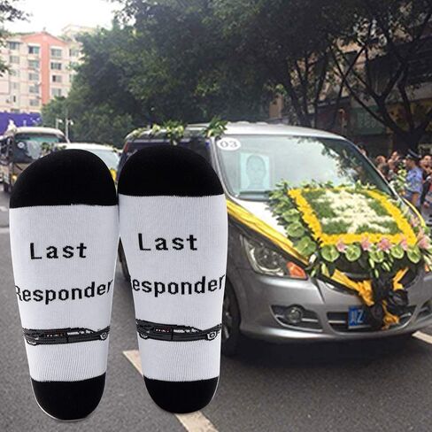 G2TUP 2 Pairs Mortician Last Socks Funny Dark Humor Gift Idea Funeral Director Gifts in Saudi Arabia