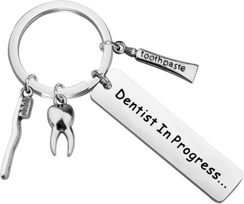 CENWA Future Dentist Gift Dental Hygienist Gift Dental Keychain Dentist In Progress Keychain Graduation Gift for DH Assistant in Saudi Arabia