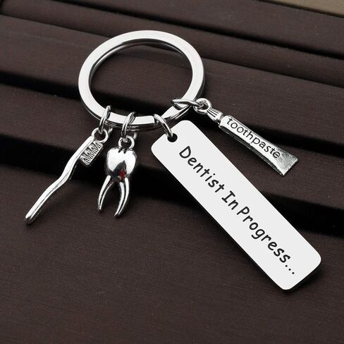 CENWA Future Dentist Gift Dental Hygienist Gift Dental Keychain Dentist In Progress Keychain Graduation Gift for DH Assistant in Saudi Arabia