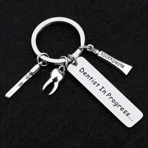 CENWA Future Dentist Gift Dental Hygienist Gift Dental Keychain Dentist In Progress Keychain Graduation Gift for DH Assistant in Saudi Arabia