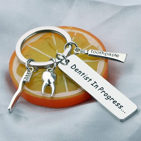 CENWA Future Dentist Gift Dental Hygienist Gift Dental Keychain Dentist In Progress Keychain Graduation Gift for DH Assistant in Saudi Arabia