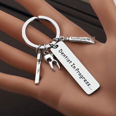 CENWA Future Dentist Gift Dental Hygienist Gift Dental Keychain Dentist In Progress Keychain Graduation Gift for DH Assistant in Saudi Arabia
