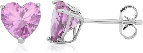 Kooljewelry الفضة الاسترليني ومكعب زركونيا القلب جوهرة الأقراط in Saudi Arabia