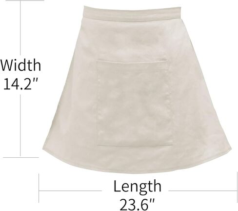 Medieval Half Apron with Pockets Linen Waist Aprons Vintage Maid Waiter Costume in Saudi Arabia