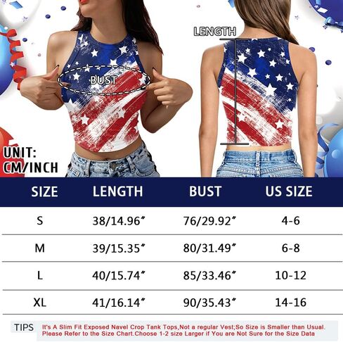 Women's American Flag Crop Top USA Patriotic 4th of July Soft Summer Sleeveless USA Flag Crop Tank Tops for Women in Saudi Arabia