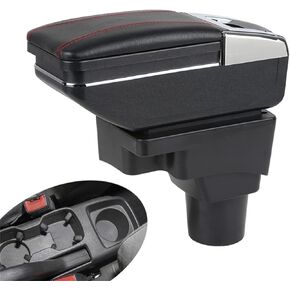Car Armrest Box for Chevy Sonic 2012-2015 Center Console Organizer Storage Arm Rest with Cup Holder Automotive Interior Accessories Black
