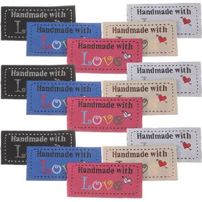 COHEALI 100pcs Love Woven Label Personalized Gift Tag Embossed Tag Embellishment Crochet Tags for Handmade Items Quilt Labels Personalized Sew on Woven Cloth Labels Collar Fashion Cotton