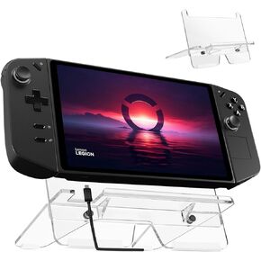 Stand Base for Lenovo Legion GO Handle Console Easy Charging and Display, Acrylic Playstand Desktop Anti-Slip Holder Compatible with 2023 Lenovo Legion GO Handheld Gaming PC (Black)