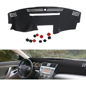 Black Leather Car Dashboard Cover Non-Slip Dashmat Dash Mat Compatible with Toyota Camry 2007 2008 2009 2010 2011