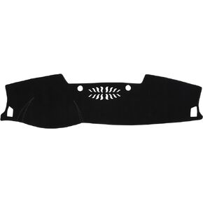 Car Dashboard Cover Mat Compatible for Kia Seltos 2019-2023, Protective Polyester Black Center Console Interior Trim Dash Board Mat