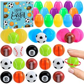 16 Pack Prefilled Easter Eggs with Fidget Spinner Toys for Kids, Toddler Party Favor, Easter Basket Stuffers, Classroom Prize