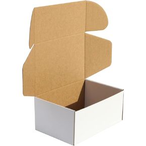 100 Pack 4x4x2 Small White Shipping Boxes - Corrugated Cardboard Mailer for Packaging, Mailing, Moving, Gifts - Eco-Friendly and Recyclable - Manufacturer Direct