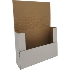 50 حزمة من رسائل تسجيل الفينيل سهلة الطي مقاس 12.5 × 12.5 × 2 بوصة، ارتفاع قابل للتعديل للشحن البريدي ألبوم Lp مقاس 12 بوصة، ورق مقوى مموج، أبيض (W1212E50)